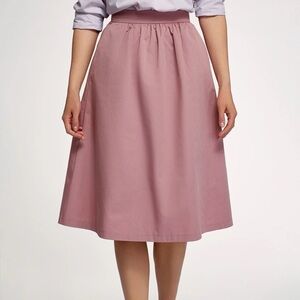 Oodji Dusty Rose A Line Midi Skirt US 2